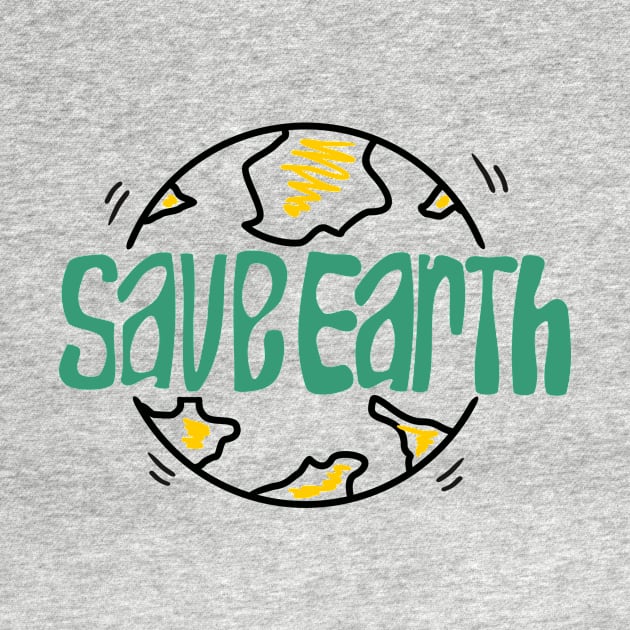 save the earth themed minimalist illustration by bloomroge
